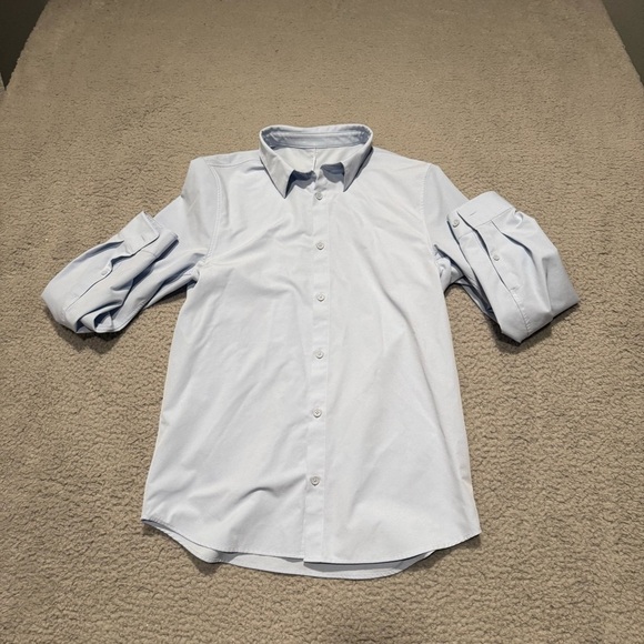 Lululemon Shirt Mens Size Medium Gray Snap Vented Performance Button Up - Picture 1 of 8